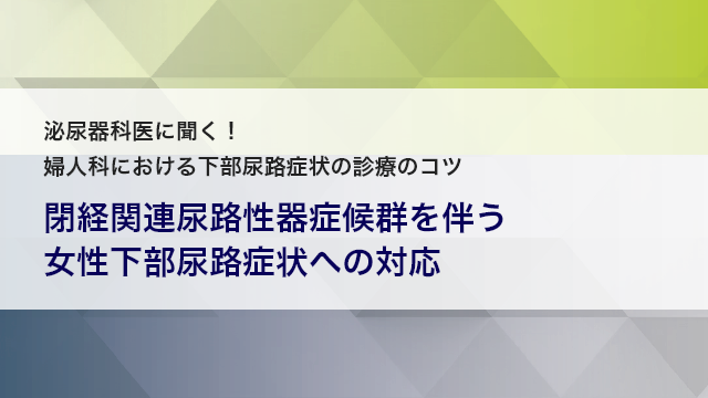 閉経関連尿路性器症候群を伴う女性下部尿路症状への対応
